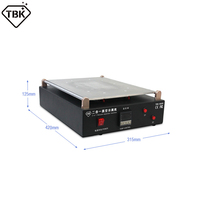 Machine de séparation sous vide 2 en 1 TBK 968D 19 pouces pour smartphone et tablette, grande zone de travail, machine de réparation d'écran LCD
