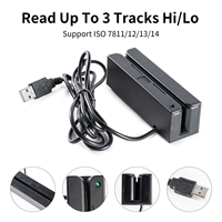 Lecteur de bande magnétique MSR100 pour système de point de vente, lecteur de cartes USB Plug-and-Play pour PC/ordinateur portable/tablette, contrôle d'accès, carte bancaire VIP