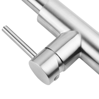 SANIPRO Nouvelle Robinet de Cuisine Cascade en Acier Inoxydable à Poignée Unique, Montage sur Plan, Flexible et Extensible, pour Évier