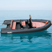 Bateau gonflable de nervure de PVC d'hypalon d'orque du noir SP RHIB600 de 20ft avec la terrasse de luxe