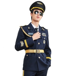 Màu xanh hải quân Twill an toàn nhân viên bảo vệ đồng phục an ninh trong kho để gửi nhanh quần áo nhân viên an ninh chính thức - Product Image 3