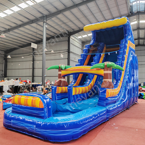 Gonflables toboggans bords de piscines juegos acuaticos inflables bouncy lâu đài công viên bơi bơm hơi trượt nước với hồ bơi - Product Image 2