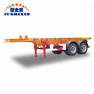 China Marca 2/3 eje 20/40/45 pies esqueleto/cama plana remolque utilidad - Product Image 4