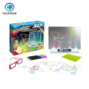 Điện erasable giáo dục đồ chơi ma thuật vẽ Pad Kit trẻ em 3D ma thuật bảng vẽ nghệ thuật thiết lập cho trẻ em