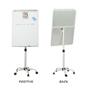 Bán buôn trường di chuyển lật biểu đồ bảng trắng khung nhôm tẩy khô bảng trắng với bánh xe - Product Image 6