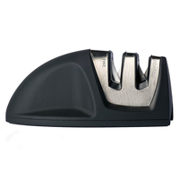 Mini Affûteur de Couteaux Manuel Portable à 2 Étapes avec Lames en Carbure de Tungstène et Céramique