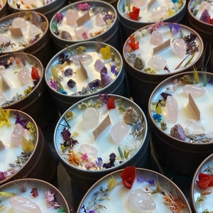 Productos de aromaterapia para el hogar, nuevas piedras preciosas de diseño, velas perfumadas de encanto con cristales y flores, Chakras, 2023 - Product Image 6