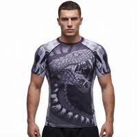 T-shirts pour hommes avec impression 3D d'animaux, motif serpent, manches courtes, été, streetwear, vêtements de créateur pour hommes