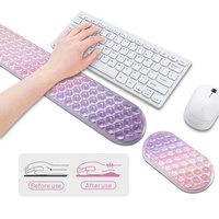 Ensemble de tapis de souris en cristal PC imprimé personnalisé, nouveau style créatif, grainé, transparent, gel, repose-poignet pour le jeu, pour le bureau