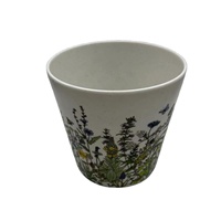 Top D 13.5 cm bawah D 10 cm tinggi 12.5 cm penuh dicetak meja kantor serat bambu pot bunga