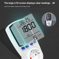 Medidor de Energía Digital Inteligente para el Hogar, Analizador de Voltaje y Potencia, Enchufe de Facturación, Medidor de Consumo Electrónico