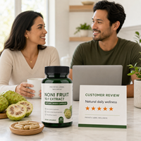 Direct van Indiase leverancier: hoogwaardige Noni-fruit capsules 10:1, natuurlijk op basis van planten, ter ondersteuning van een gezond zenuwstelsel, OEM.