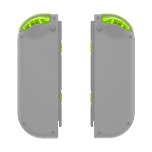 Kit de remplacement complet de boutons en plastique personnalisés transparents verts EXtremeRate pour manette Nintendo Switch (gâchettes, ABXY, D-pad) - Product Image 4