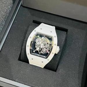 Montre-bracelet ultra-fine tendance pour homme et femme, en fibre de carbone 5A, céramique blanche et caoutchouc, style business - Product Image 1