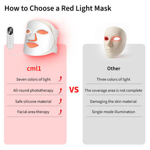 Máscara <span class=keywords><strong>LED</strong></span> de Venta Caliente para Hombres, Terapia de Luz Roja para Rostro y Cuello 660nm, Máscara de Terapia de Luz Roja - Product Image 4