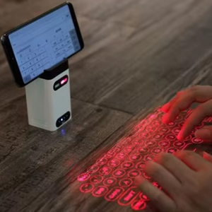 คีย์บอร์ดเลเซอร์ไร้สาย BT ดีไซน์ใหม่ปี 2022 สำหรับคีย์บอร์ดฉายภาพเลเซอร์และชุดคีย์บอร์ดพร้อมเมาส์ ที่วางโทรศัพท์ พร้อมพาวเวอร์แบงค์ - Product Image 4