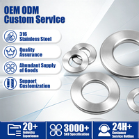 GB848 Small Plain Washers 316 Stainless Steel Metric Thin Flat Shim Washers M2 M2.5 M3 M4 M5 M6 M8 M10 M12 M14M16M18M20M24M27M30