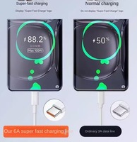 Kabel Data USB Type-C Pengisian Daya Super Cepat 6A 66W Bersertifikasi CE FCC Langsung dari Pabrik untuk Ponsel