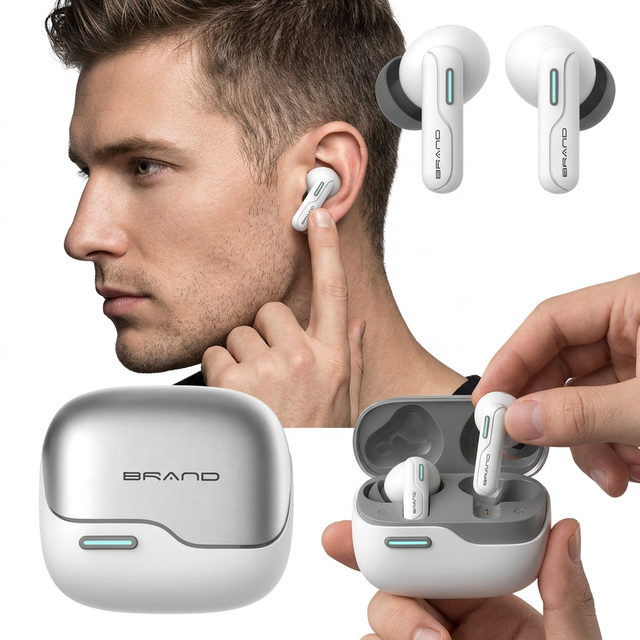 S52 ANC+ENC TWS Wireless Earbuds for 6.0 LED Indicator IPX5 Waterproof Hi-Fi Sound In-Ear Design