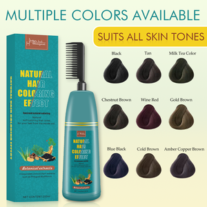Mayorista Profesional Permanente 200ml Antiadherente Color Negro Cubierta Rápida Cabello Gris 3 en 1 Ginseng Tinte PARA EL Cabello Champú Peine - Product Image 2