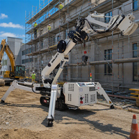 Mini-grue araignée sur chenilles de 4 tonnes pour les entreprises de location et les travaux d'installation d'équipements pour entrepreneurs
