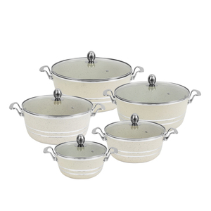 Juego de ollas <span class=keywords><strong>y</strong></span> sartenes de 10 Uds., juegos de utensilios de cocina saludables antiadherentes, juego de cocina de inducción, sartenes de <span class=keywords><strong>piedra</strong></span> de granito - Product Image 1