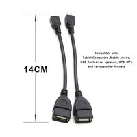 Adaptateur Type C Micro OTG vers USB 3.0 de haute qualité, câble adaptateur OTG Type C femelle vers USB mâle de 14 cm