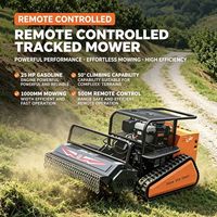 Tondeuse à gazon industrielle autopropulsée télécommandée, monocylindre, 4 temps, 2200W, 25HP, à essence, avec lame rotative et bac de ramassage