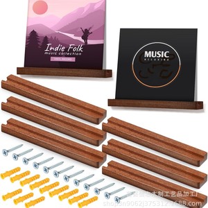 Wooden Vinyl <b>Record</b> Rack Wall Mounted Modular Display <b>Stand</b> For Music Collection - Product Image 1
