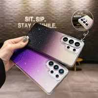 Coque de téléphone antichoc de luxe en TPU électroplaqué avec support pour Samsung S26 Ultra – Transparente, en promotion, pour téléphone portable Plus