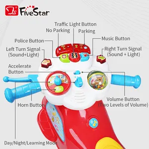 FiveStar Made In China Manufacturer Kids Electric Ride Car On Toy Motorcycle Kids Toys With Light And Music For Kid