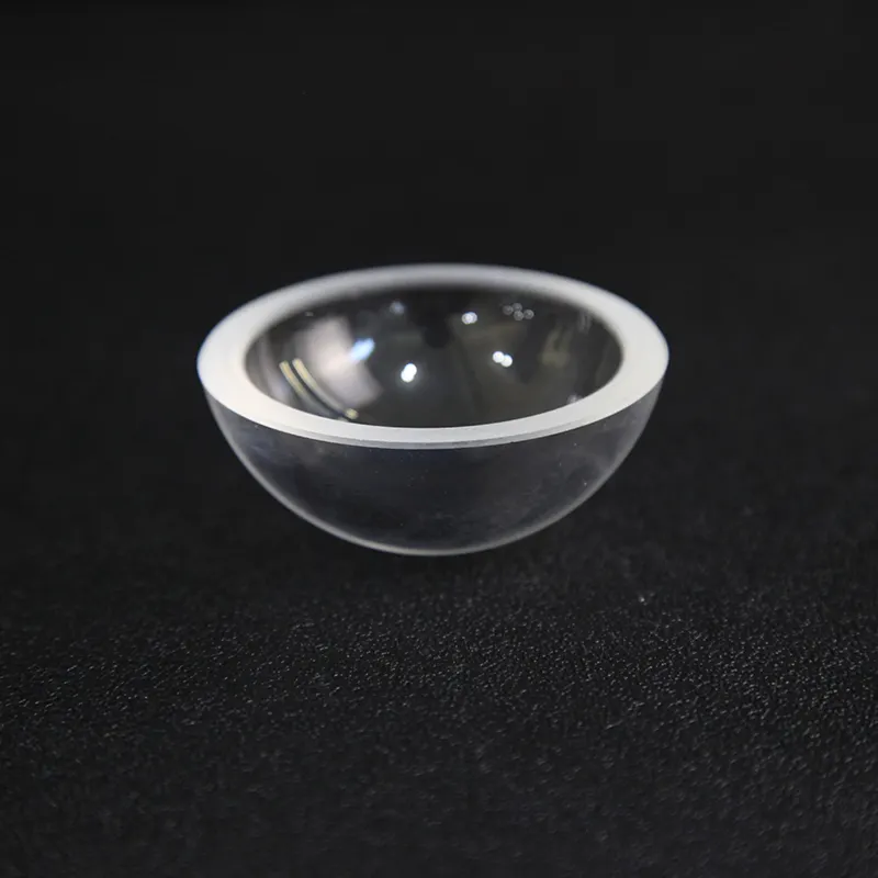 Spherical optical glass dome lens