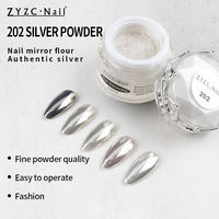 ZYZC personnalisé UV Gel ongles poudre marque privée Aurora miroir Chrome sirène holographique Pigment effet LED pour bricolage Extension