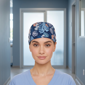Gorro Quirúrgico con Estampado Floral para Mujer, de Algodón y Poliéster, Accesorio de Uniforme Hospitalario para Enfermeras, Médicos y Dentistas - Product Image 3