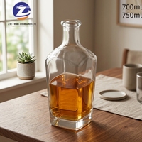 Bouteille en verre de 500 ml et 1000 ml pour tequila et jus de fruits avec bouchon en caoutchouc et bouchon à vis – Emballage