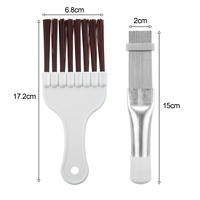 Brosse de nettoyage pour ailettes de condenseur de climatiseur, brosse de nettoyage pour bobine de réfrigérateur, fouet de nettoyage pour évaporateur, outil de réparation de radiateur
