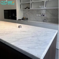 Revêtement de sol en marbre naturel de Carrare HZX, surface polie, imperméable, écologique, durable, découpé sur mesure pour salle de bain, villa, hôtel