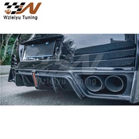 Nouveau Style demi pare-chocs arrière en Fiber de carbone et diffuseur adapté pour Nissan Skyline R35 GTR 08-16 ajustement de haute qualité