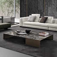 Table basse moderne en marbre Shann DP-60 Garantie 5 ans Usage salon appartement Mobilier de maison Fournisseur OEM/ODM Sichuan