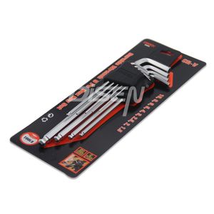 Jeu de clés hexagonales métriques industrielles professionnelles 13 pièces clés Allen à pointe sphérique à extrémité plate pointe Torx acier au chrome vanadium CE - Product Image 2