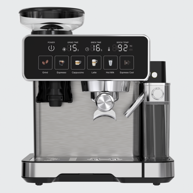 PANCERKA Semi-Automatic Coffee Machine with Automatic Milk Frother One-Touch Brewing and Creamy Foam for Home Office Party Use