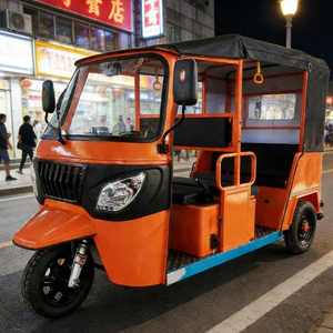 Triciclo a <span class=keywords><strong>3</strong></span> <span class=keywords><strong>ruote</strong></span> motorizzato in ferro con tetto morbido a tre file e doppia fila di sedili, per trasporto merci e passeggeri, tipo Tuk Tuk - Product Image 5