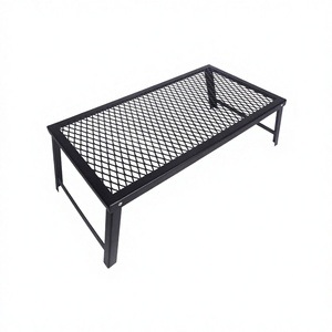 Lightweight Portable Steel Mesh Folding <b>Table</b> 30cm Cooking Surface for 2-3 People Outdoor Camping Flame Safety Powder Coated - Product Image 1