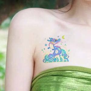 CQ ultimo colorato impermeabile simpatico cartone animato arcobaleno adesivi temporanei per feste bomboniere regali tatuaggio per bambini per bambini - Product Image 1