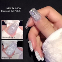 Bouteille de Gel pour ongles, accessoires pour Nail art, strass réfléchissants, fluorescents, brillants, pour la discothèque