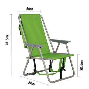 Kejie Portable Outdoor Picnic Folding Beach Lounger Chair with Armrest Modern Design Metal Material <b>Storage</b> Bag-for <b>Camping</b> - Product Image 4