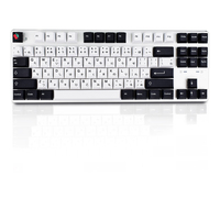Black and White Keycaps 136 Keys PBT Custom Cherry Profile KeyCaps German Font keycap for Cherry MX Switch Mechanical keyboard
