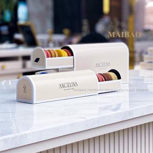 Vente en gros de boîtes en carton rose personnalisées pour biscuits, gâteaux, collations, tiroirs en papier style retours de mariage, boîte d'emballage cadeau en chocolat macaron - Product Image 4