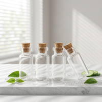 Botol Kaca Bening Berkualitas Tinggi 10ml untuk Bunga Kering dengan Tutup Sekrup, Tahan Suhu Tinggi