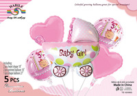 Serie de globos de fiesta para niñas Globos de fiesta desechables Globos de decoración de fiesta temática para niños
